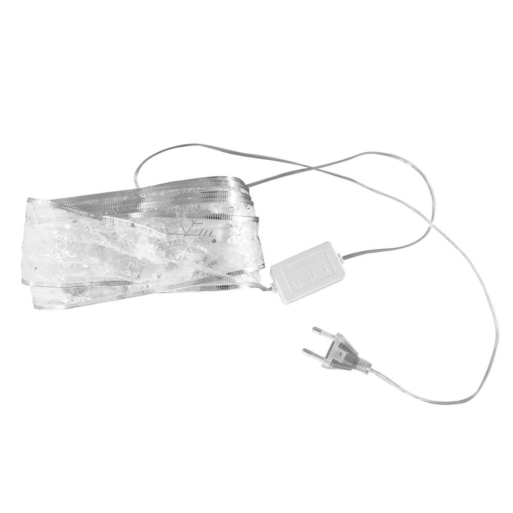 ⭐ Tira de LED Navidad 250 Leds – Color Plata con Luz Cálida