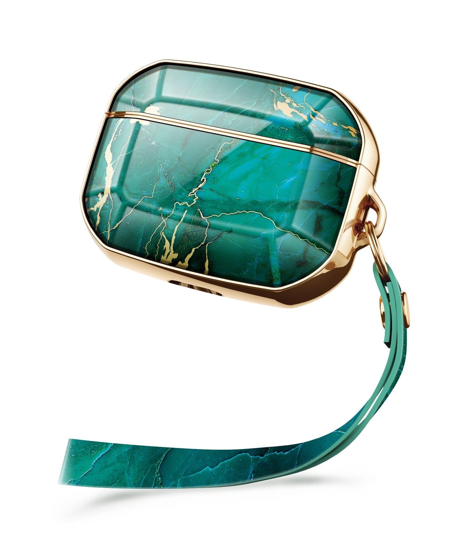 ✨ AirPods Pro / AirPods 2/1 Luxury Marble Case – Edición Electroplated con Lanyard | Protección Premium & Estilo Moderno