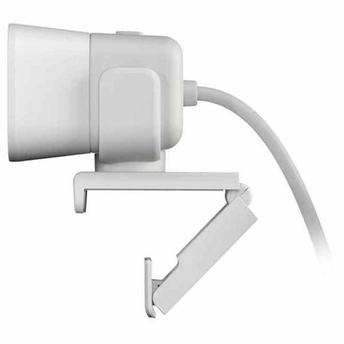 Webcam Logitech Full HD 1080p 60 fps — Autofocus, Micrófono y Reducción de Ruido (Blanca)