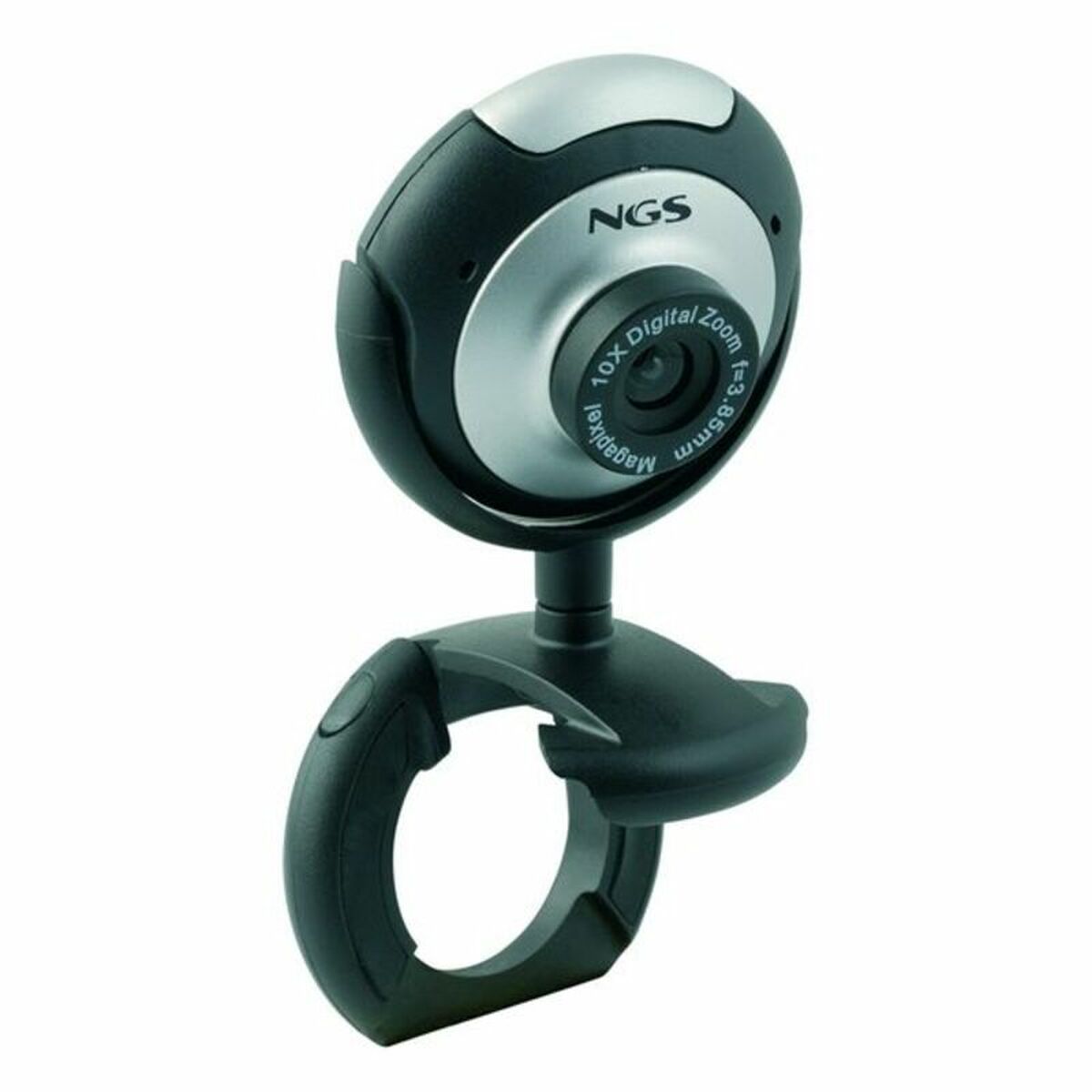 Webcam NGS 8MP Full HD con Zoom Óptico 3x y Micrófono Integrado — Negra