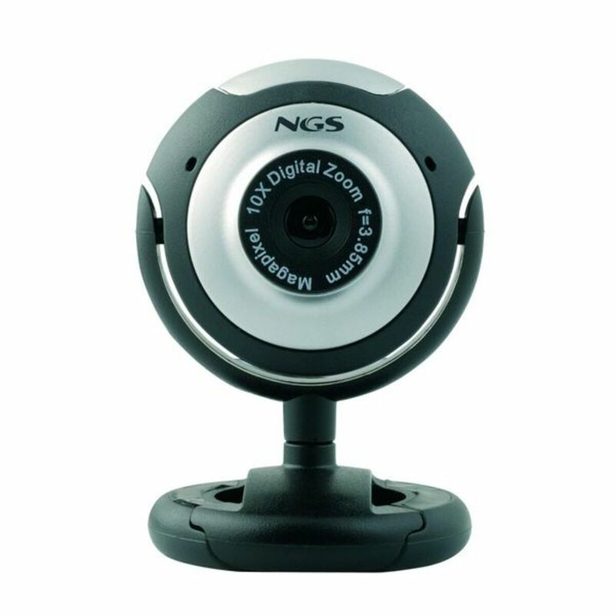Webcam NGS 8MP Full HD con Zoom Óptico 3x y Micrófono Integrado — Negra