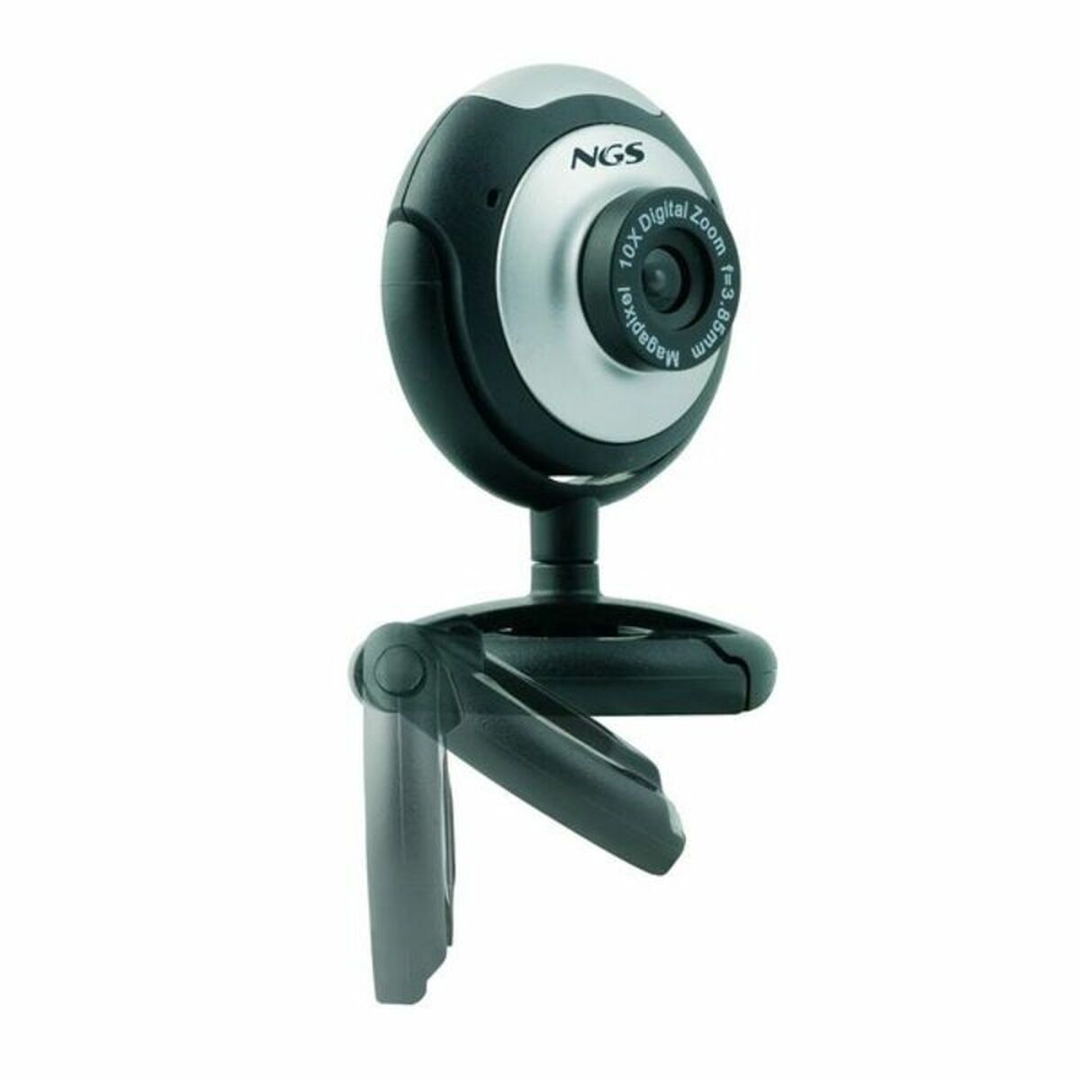 Webcam NGS 8MP Full HD con Zoom Óptico 3x y Micrófono Integrado — Negra