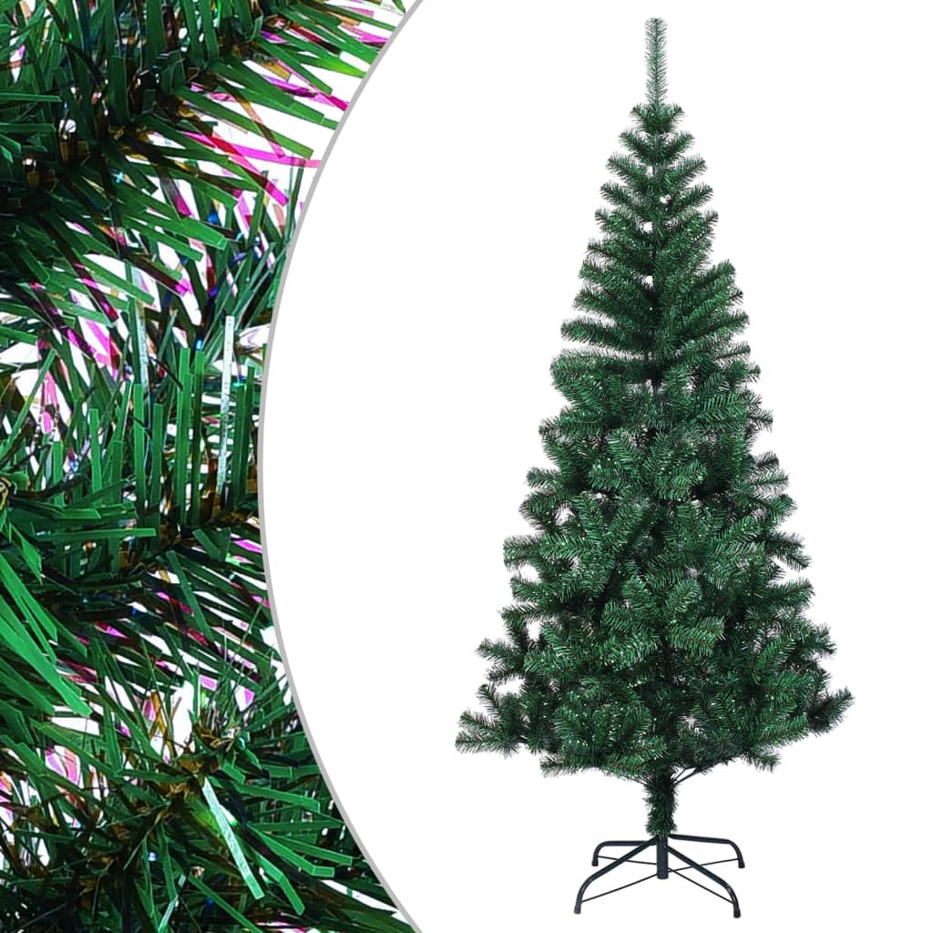 NNEVL Artificial Christmas Tree with Iridescent Tips Green 150 cm PVC-0