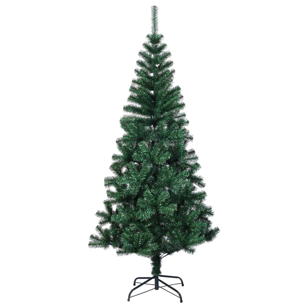 NNEVL Artificial Christmas Tree with Iridescent Tips Green 150 cm PVC-1