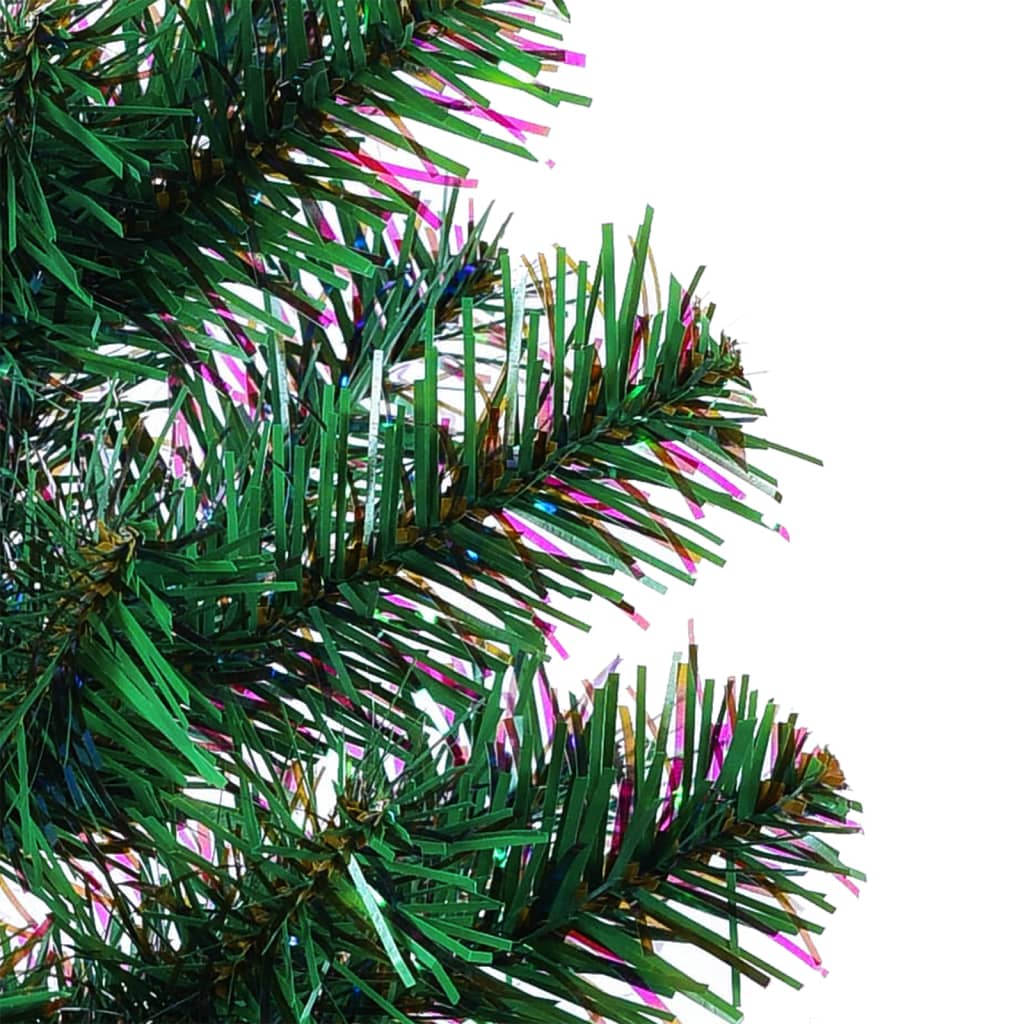NNEVL Artificial Christmas Tree with Iridescent Tips Green 150 cm PVC-3