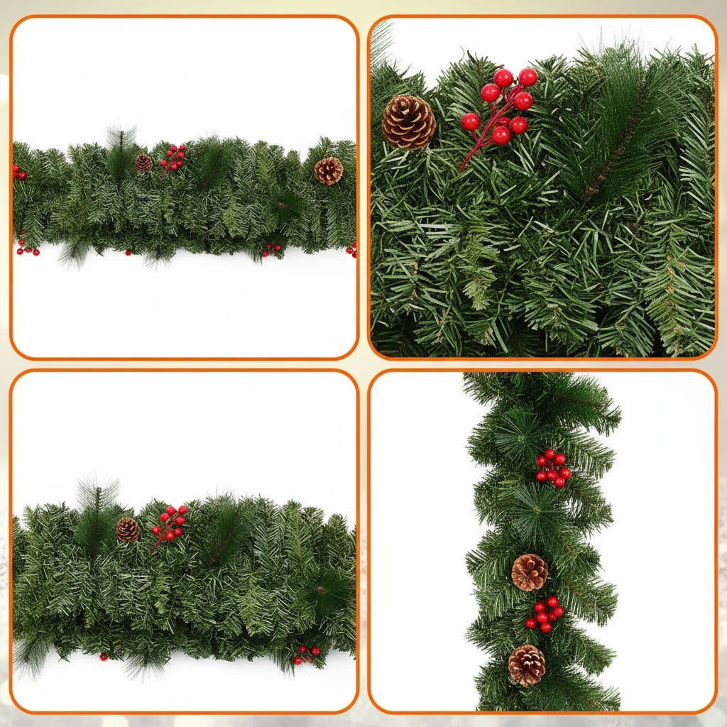 LED Pine Cone Christmas Garland Decoration-2