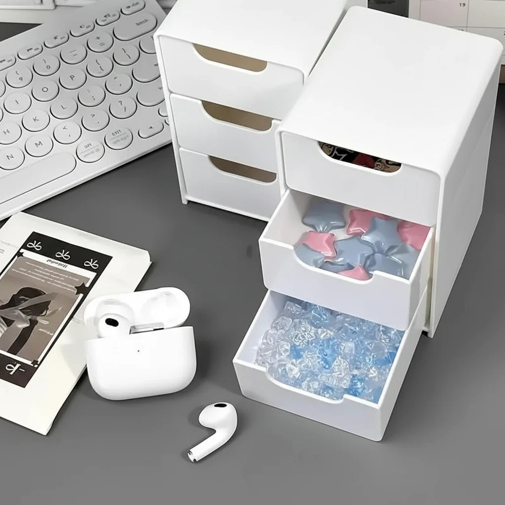 Organizador Multifuncional con Cajones – Mantén tu Maquillaje, Joyas y Escritorio Siempre Ordenados