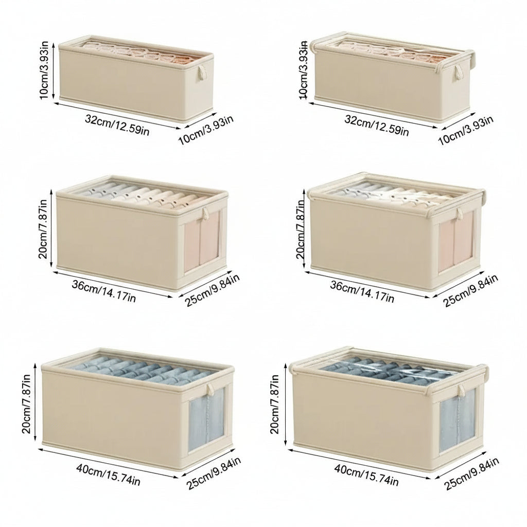 Organizador de Ropa con Cajones Visuales – Plegable, Antipolvo y Gran Capacidad para Armario