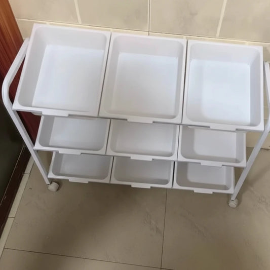 Estantería Organizadora Multinivel con Cestas – Mueble de Almacenaje para Baño, Cocina u Hogar – Ahorra Espacio