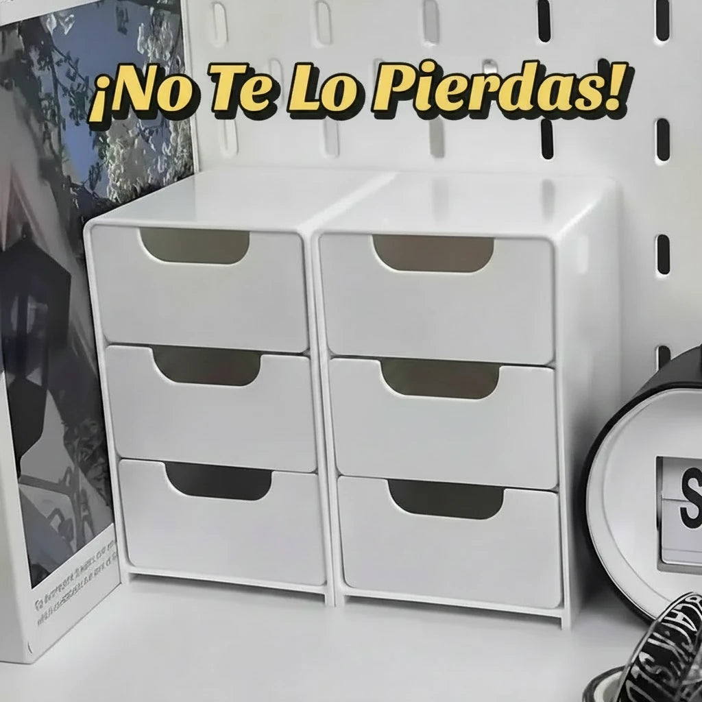 Organizador Multifuncional con Cajones – Mantén tu Maquillaje, Joyas y Escritorio Siempre Ordenados