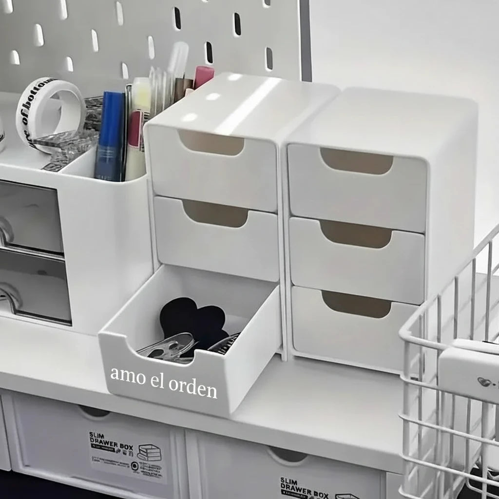 Organizador Multifuncional con Cajones – Mantén tu Maquillaje, Joyas y Escritorio Siempre Ordenados