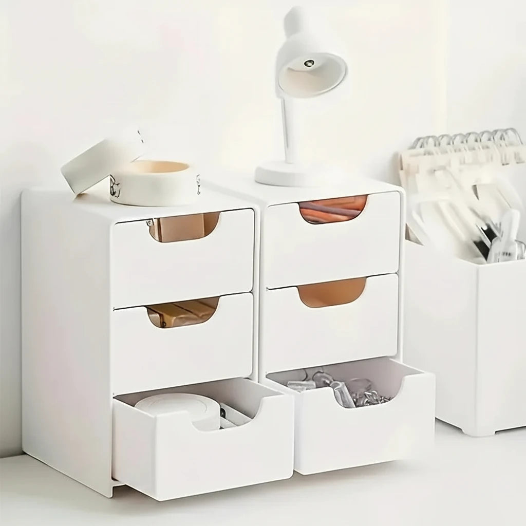 Organizador Multifuncional con Cajones – Mantén tu Maquillaje, Joyas y Escritorio Siempre Ordenados