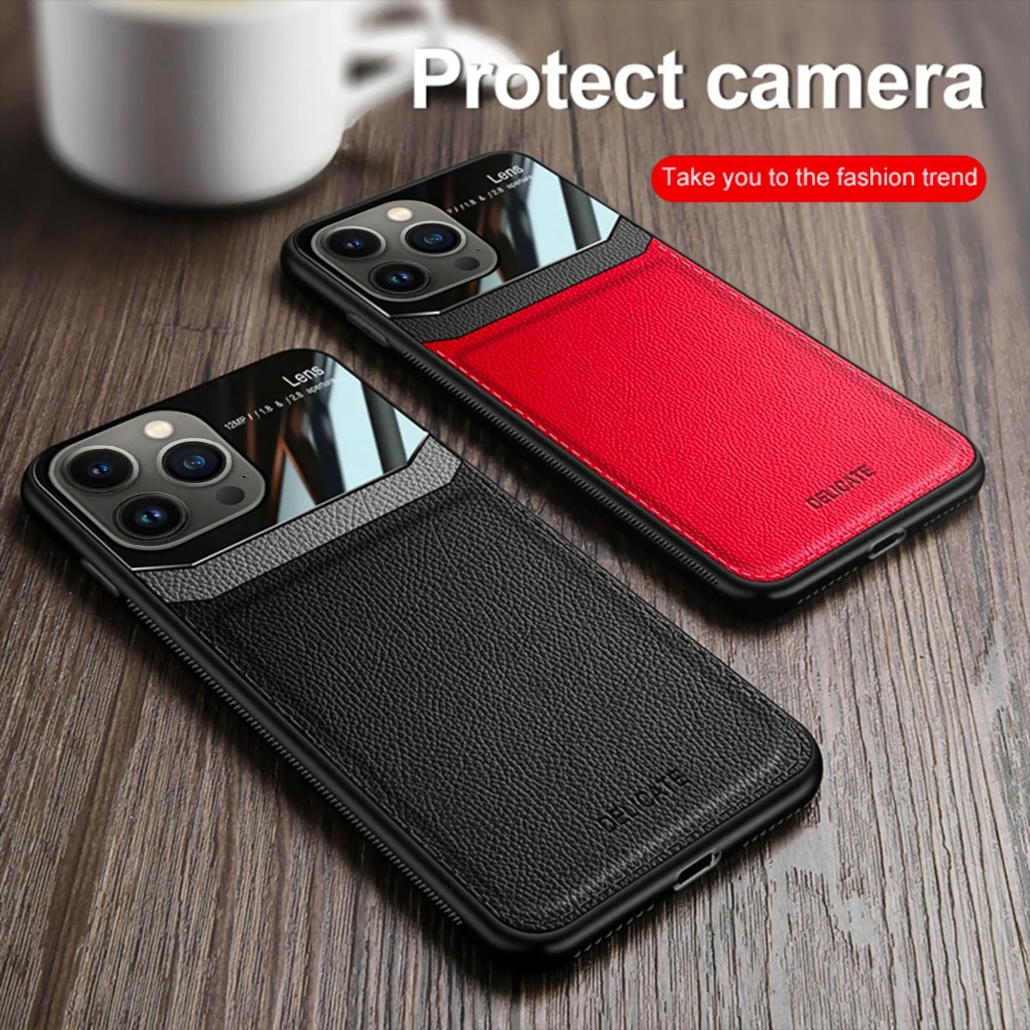 📱 Funda de Cuero Anacotte con Plexiglass para iPhone – Protección Total y Lujo Artesanal