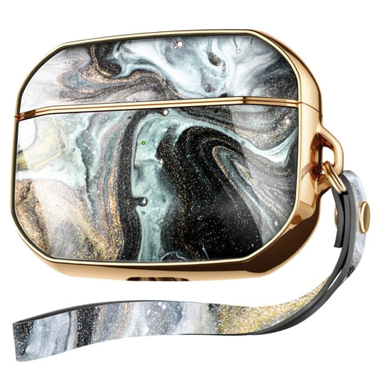 ✨ AirPods Pro / AirPods 2/1 Luxury Marble Case – Edición Electroplated con Lanyard | Protección Premium & Estilo Moderno
